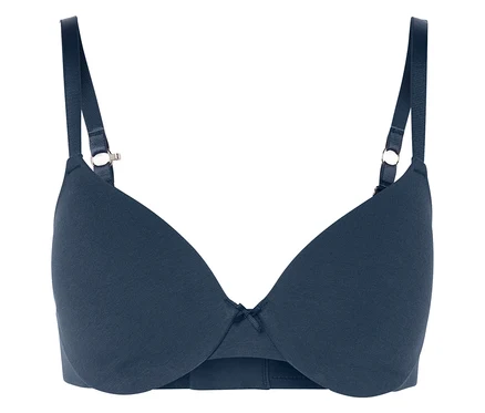 Soutien-gorge invisible bleu foncé.
