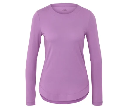 T-shirt de sport lilas à manches longues.