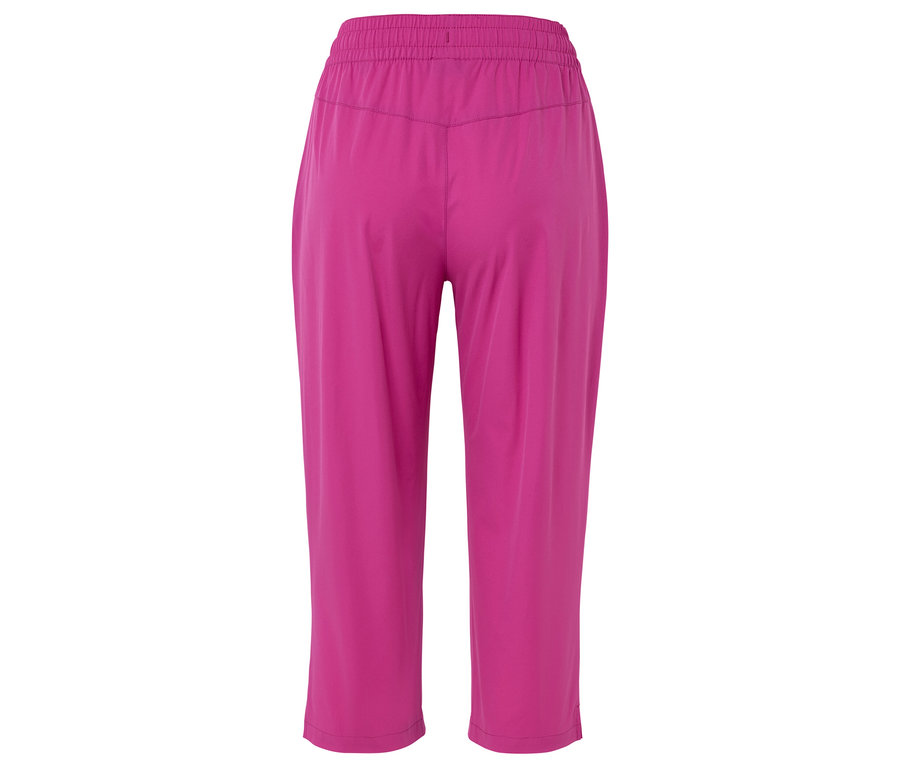 Vue arrière d'un pantalon rose avec une taille élastique.