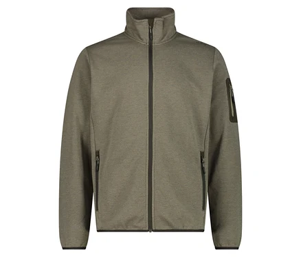 Veste en polaire verte avec fermeture éclair.