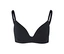 Soutien-gorge noir avec de fines bretelles et un nœud au centre.