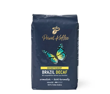 Paquet de Privat Kaffee Brazil Decaf en grains – 500 g.