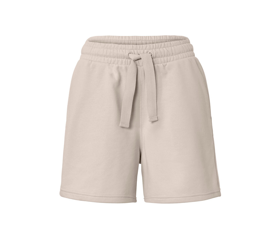 Short de sport molletonné crème.