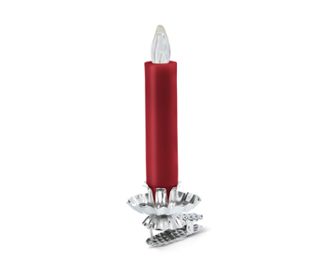 Bougies rouge foncé<br>Clips argentés