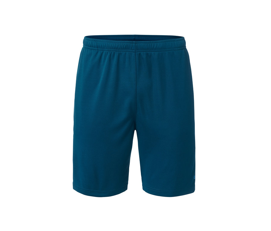 Short de sport bleu.