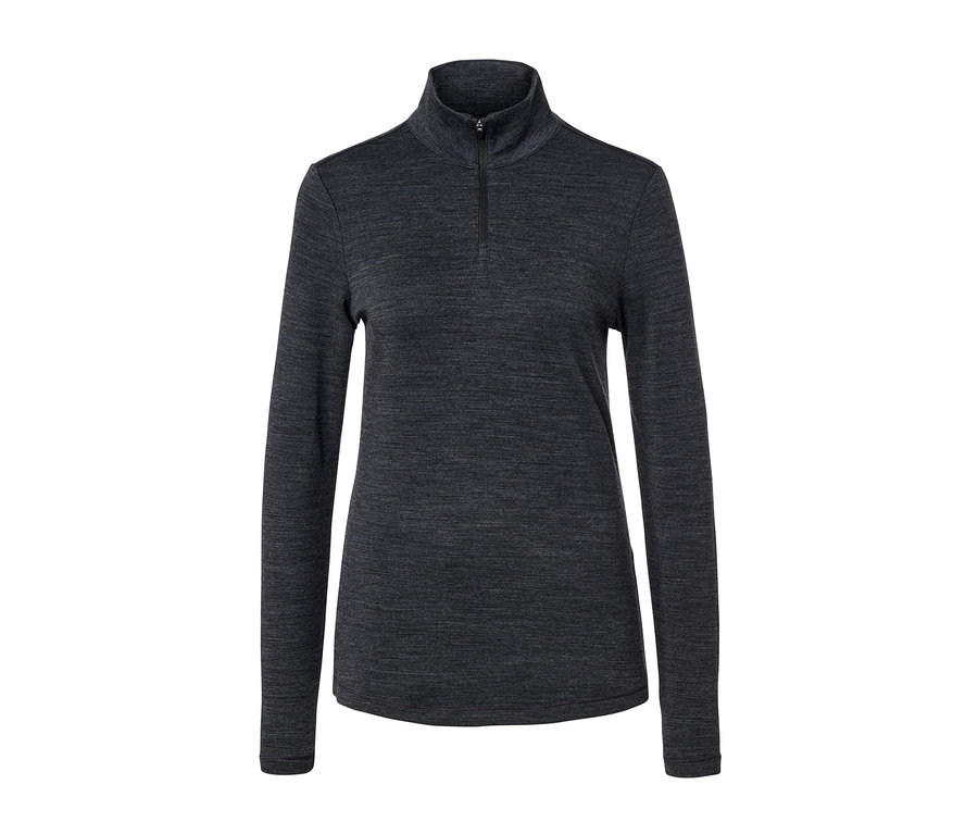 T-shirt technique gris à manches longues avec de la laine certifiée RWS.