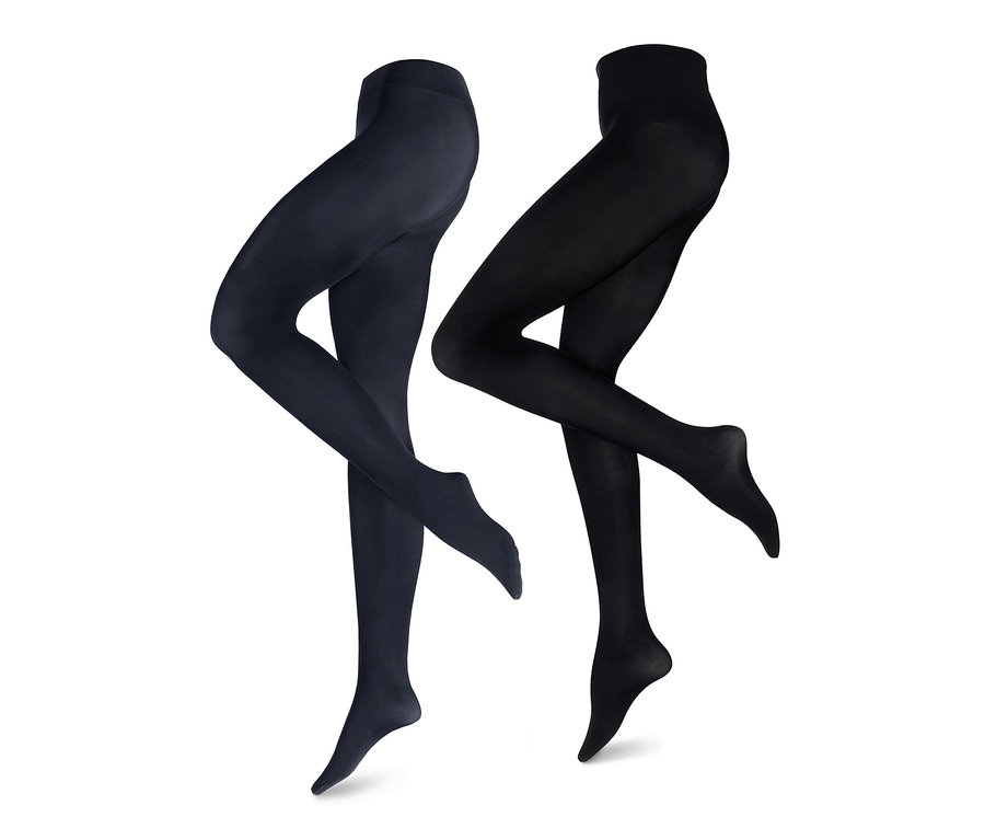 Deux paires de collants fins sont présentées.