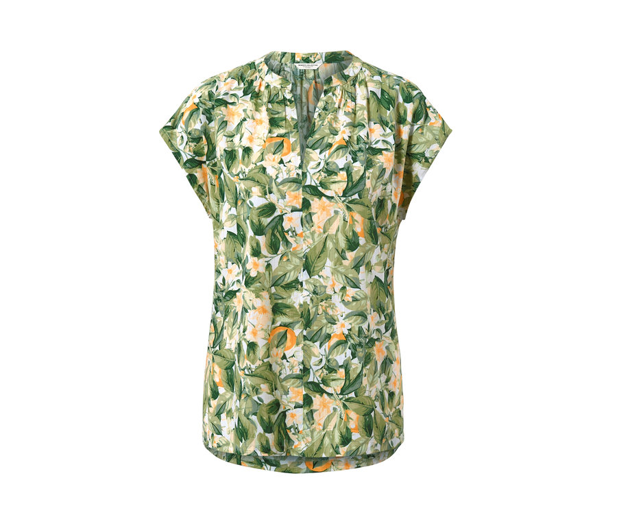 Chemisier imprimé à manches courtes.