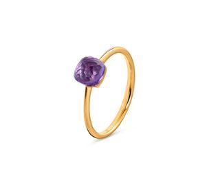 Bague en or 375 et améthyste