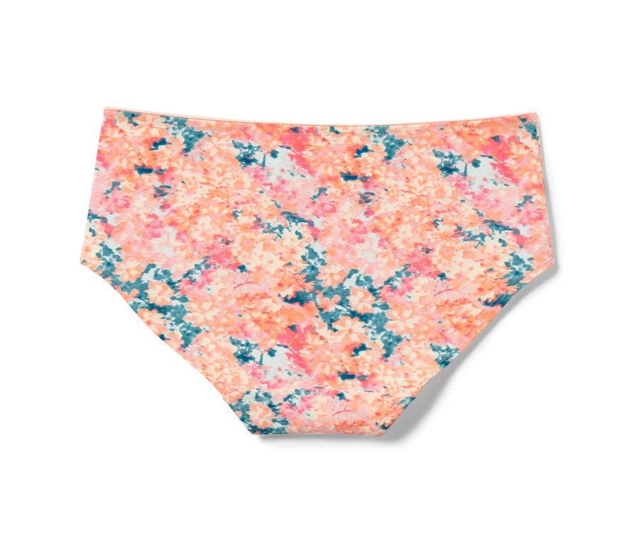 Gros plan d'une des 5 culottes à motif floral.