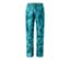 Pantalon de pluie turquoise avec imprimé intégral.