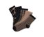 Cinq paires de chaussettes avec différents motifs, dont un pied-de-poule.