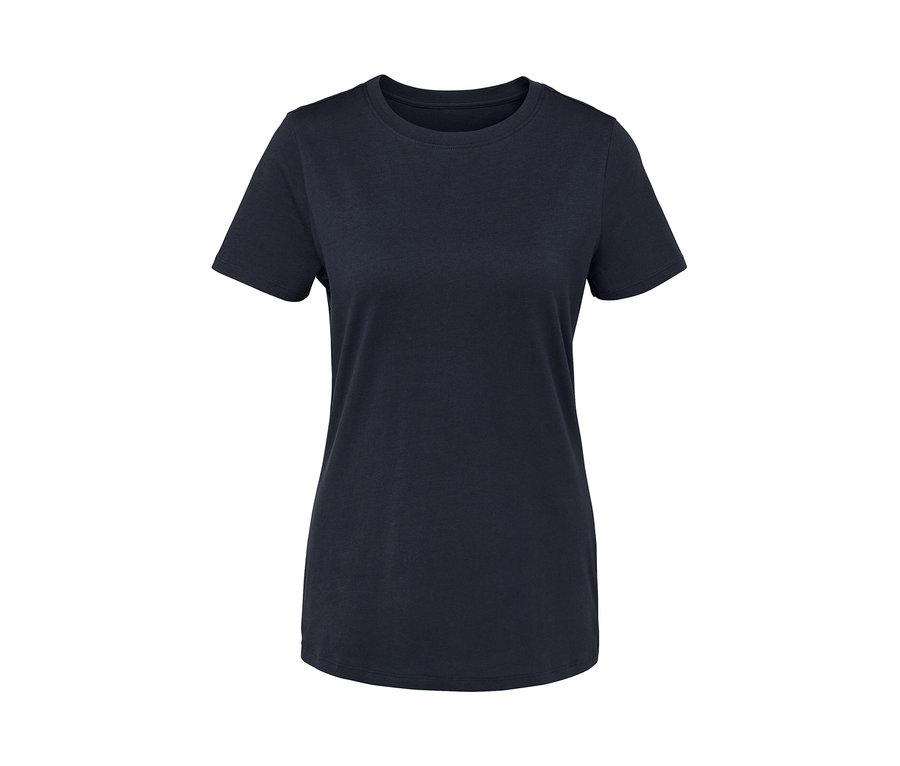 T-shirt basique bleu foncé.