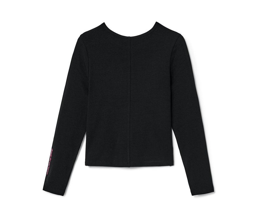 T-shirt manches longues noir pour enfants.