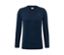 Pull bleu marine à encolure en V.