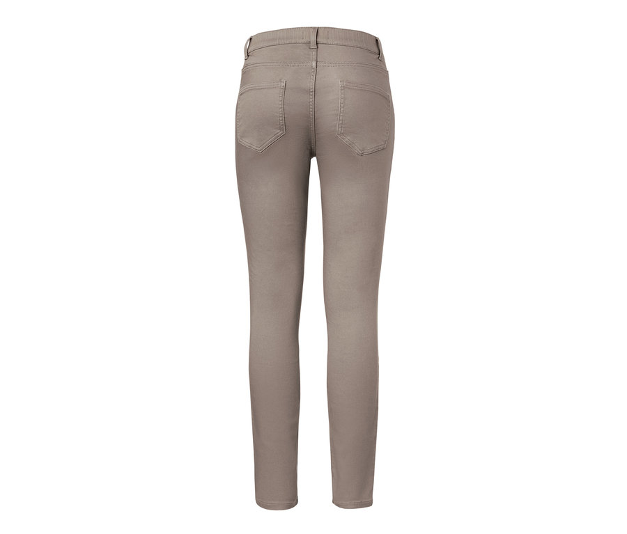 Vue arrière du tregging taupe coupe « Nelly ».