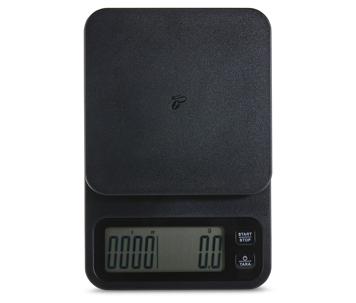 Balance à café noire avec minuterie.