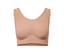 Une brassière sans coutures beige avec de la dentelle.