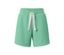 Short de sport molletonné vert clair avec cordon de serrage.