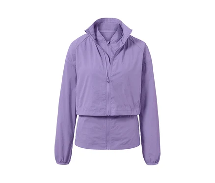 Veste de sport 3-en-1 violette zippée.