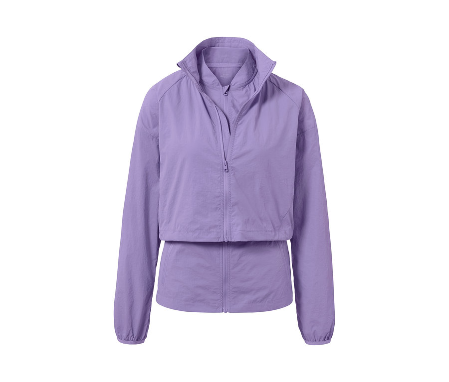 Veste de sport 3-en-1 violette zippée.