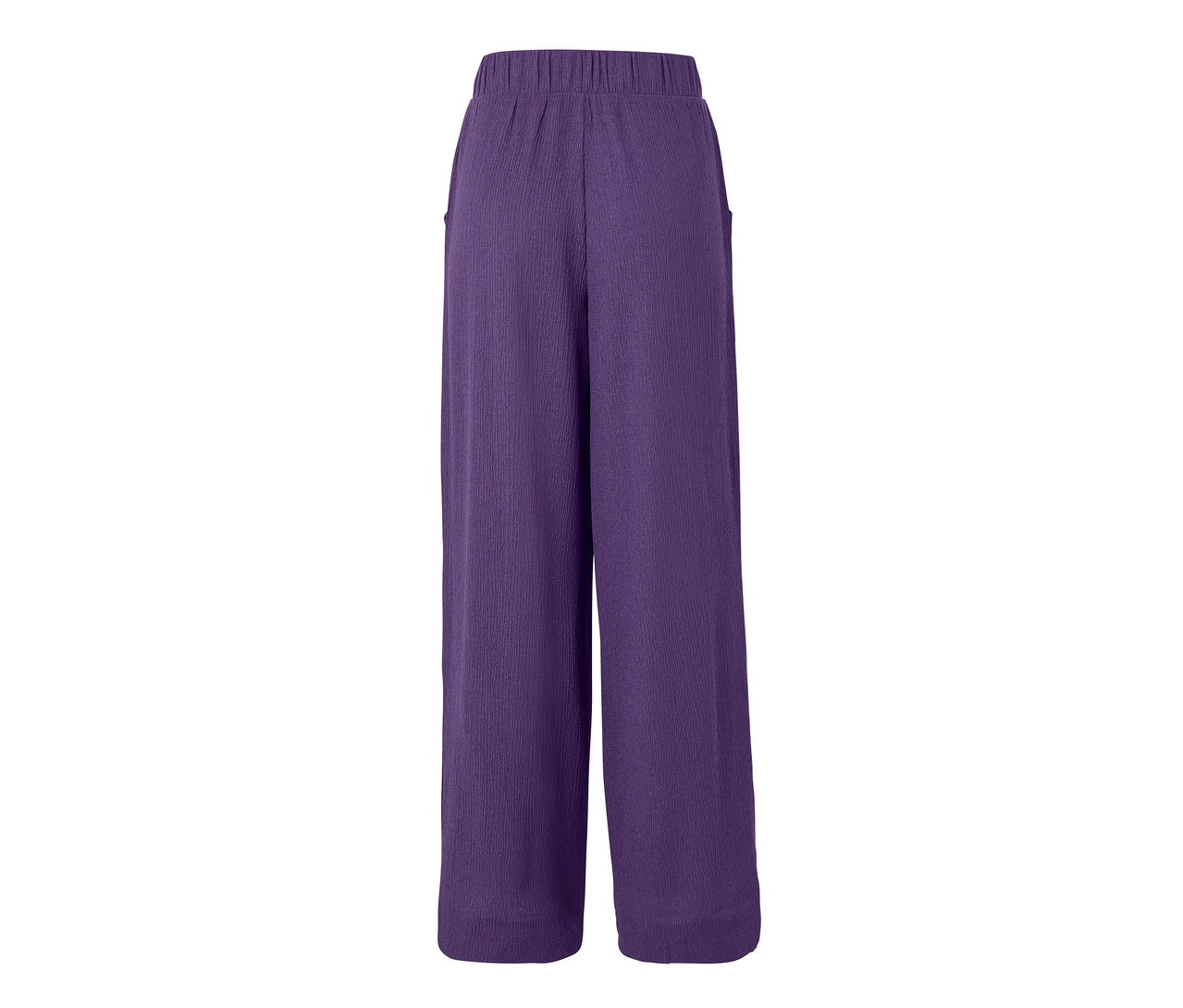 Pantalon palazzo structuré violet.