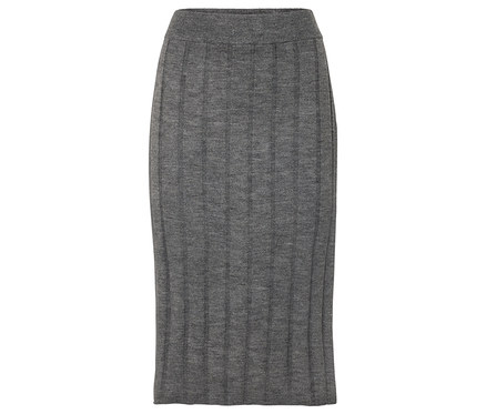 Jupe tricotée côtelée