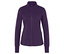 Veste de sport violette à manches longues avec fermeture éclair.