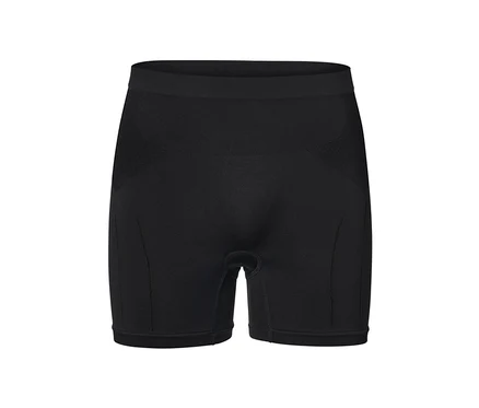 Boxer de vélo noir sur fond blanc.