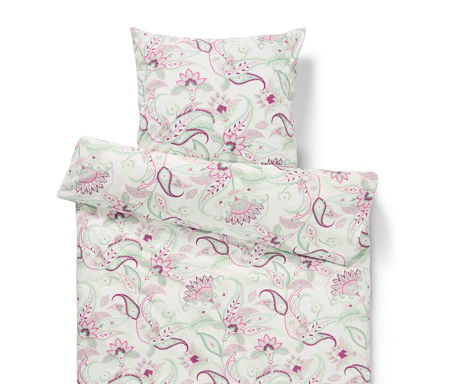 Parure de lit en renforcé à motif cachemire de taille double, taille standard et grande taille.