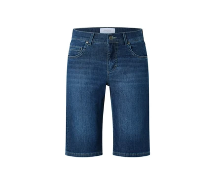 Bermuda en jean bleu moyen coupe droite «
								Bermuda Turn-Up
							» Angels.