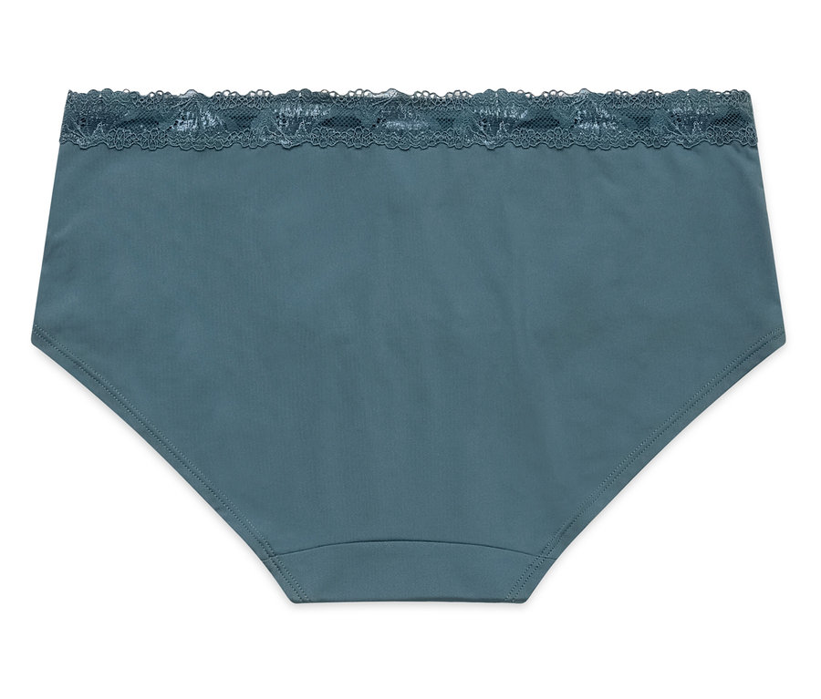 Culotte bleue pour femme avec ceinture en dentelle.