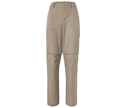 Pantalon beige convertible.