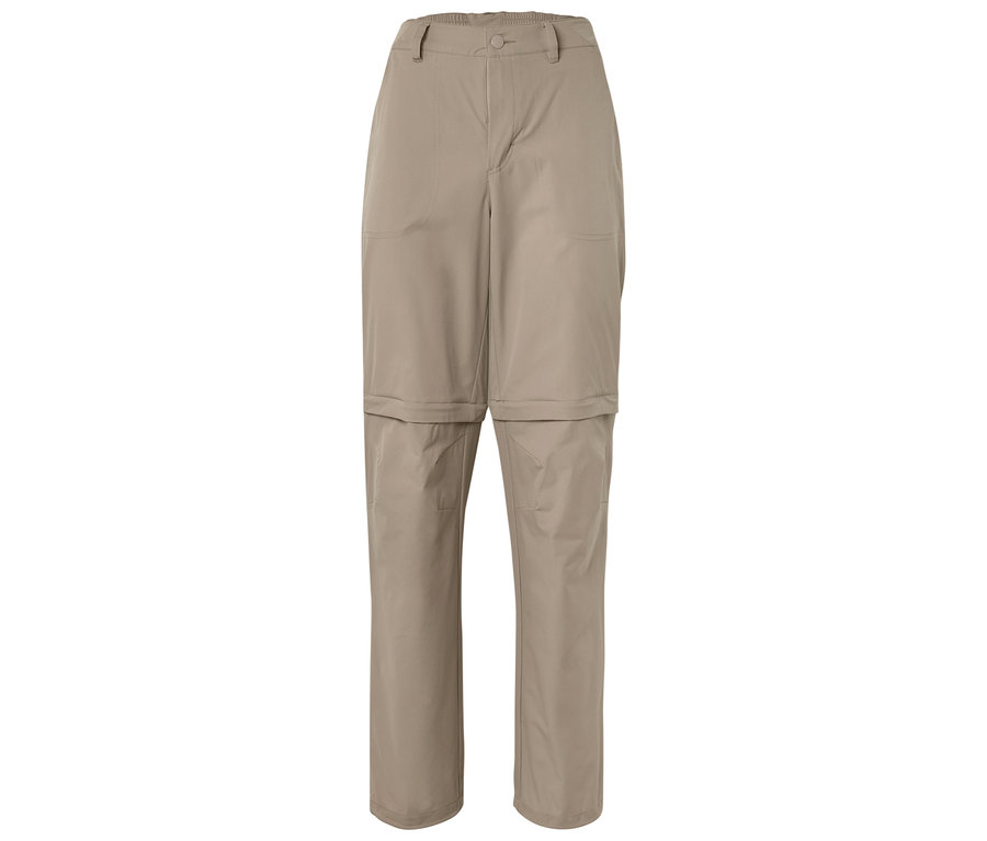 Pantalon beige convertible.