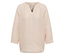 Blouse CECIL beige à manches longues avec col en V et patte de boutonnage sur toute la longueur.