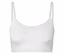 Bustier blanc à fines bretelles.