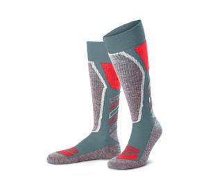Bleu foncé-gris chiné avec détails orange