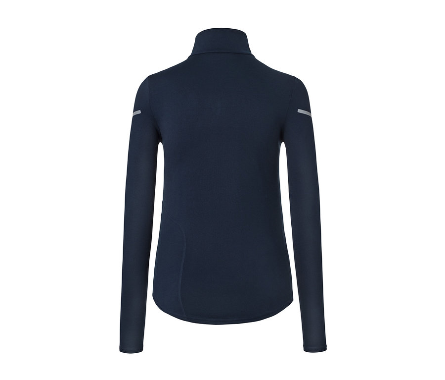 T-shirt fonctionnel thermique à manches longues bleu foncé.