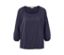Blouse bleu foncé à manches 3/4.