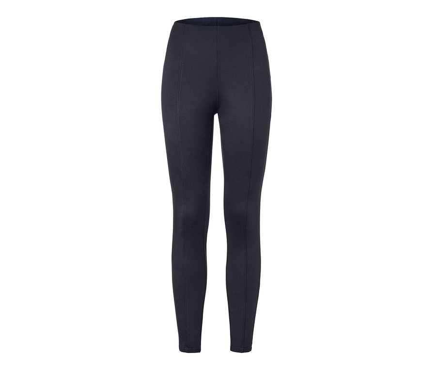 Un legging thermique noir sur fond blanc.