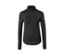 T-shirt technique thermique noir à manches longues et fermeture éclair au col.
