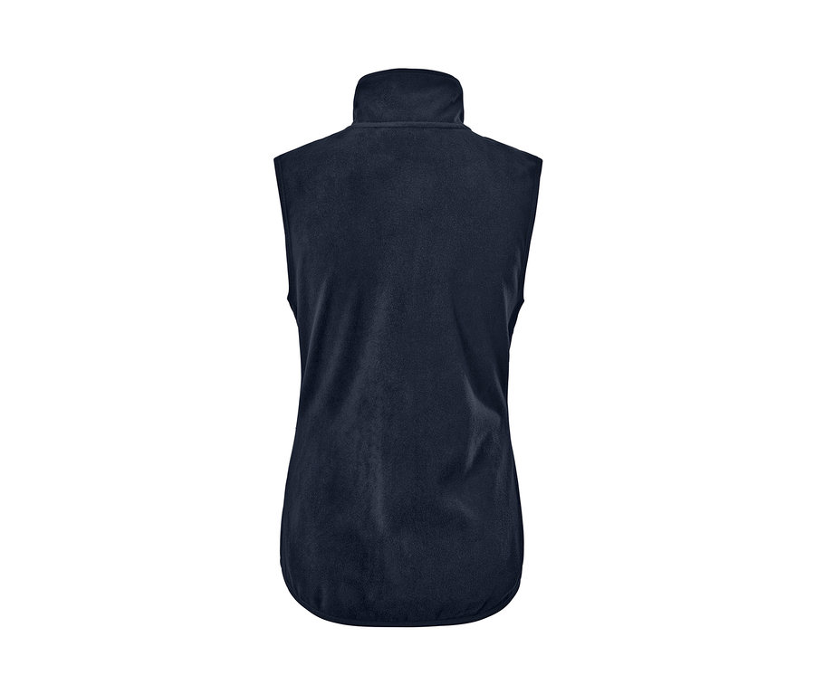 Gilet sans manches en polaire bleu marine.