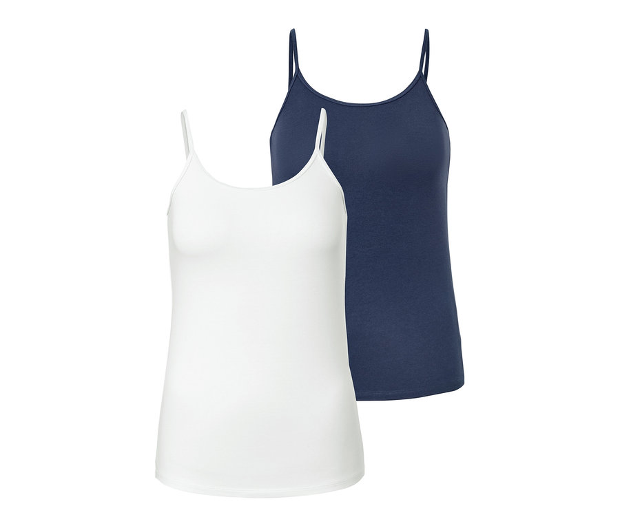 Deux caracos, un blanc et un bleu marine.