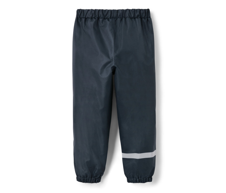 Pantalon de pluie pour enfant bleu foncé.