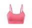 Brassière sans coutures rose vif avec dentelle.