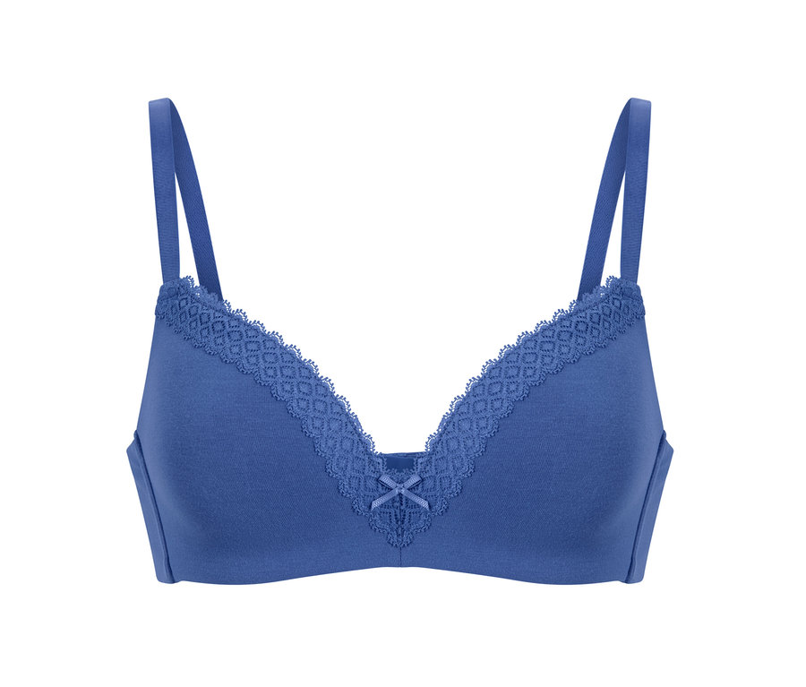 Soutien-gorge à coques souples bleu.