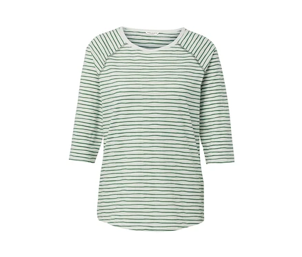 T-shirt manches 3/4 à rayures.