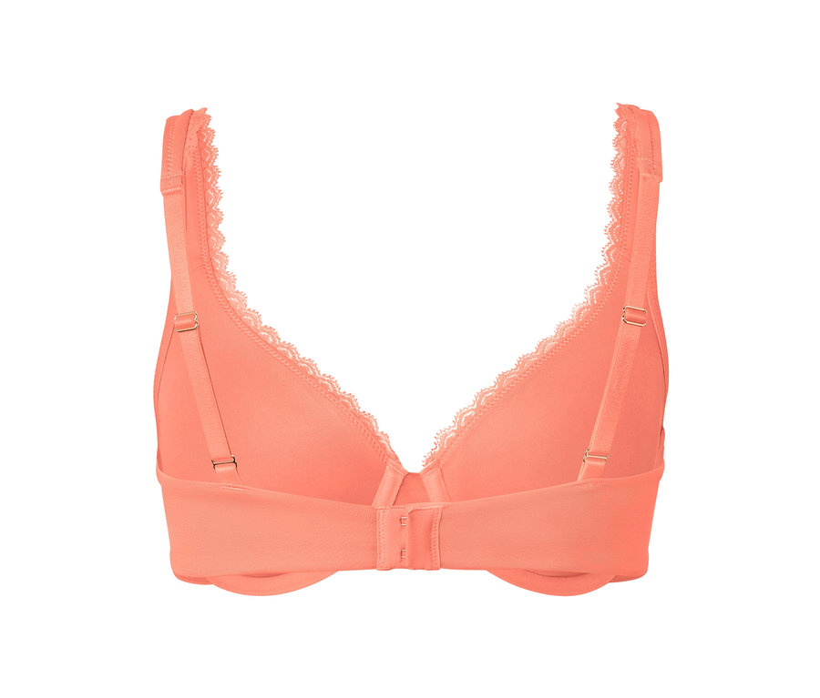 Vue arrière d'un soutien-gorge à armatures, papaye.