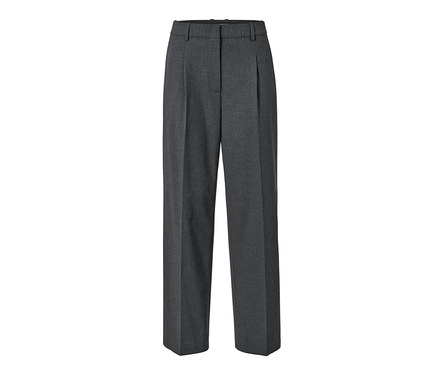 Pantalon tissé confortable, gris chiné