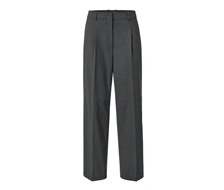 Pantalon tissé confortable gris chiné.
